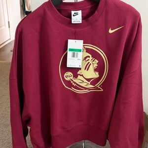NWT Nike FSU Garnet Crewneck Sweatshirt SZ XL